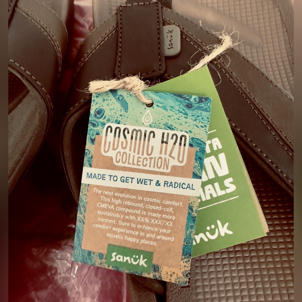 MENS  SANUK COSMIC SEAS H2O BROWN SANDAL SIZE 12           New with tags… - Picture 12 of 12